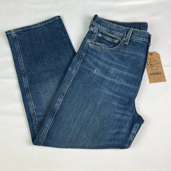 Lucky Brand Denim - Lucky Brand New Women’s 12/W31 Authentic Straight Crop‎ Jean